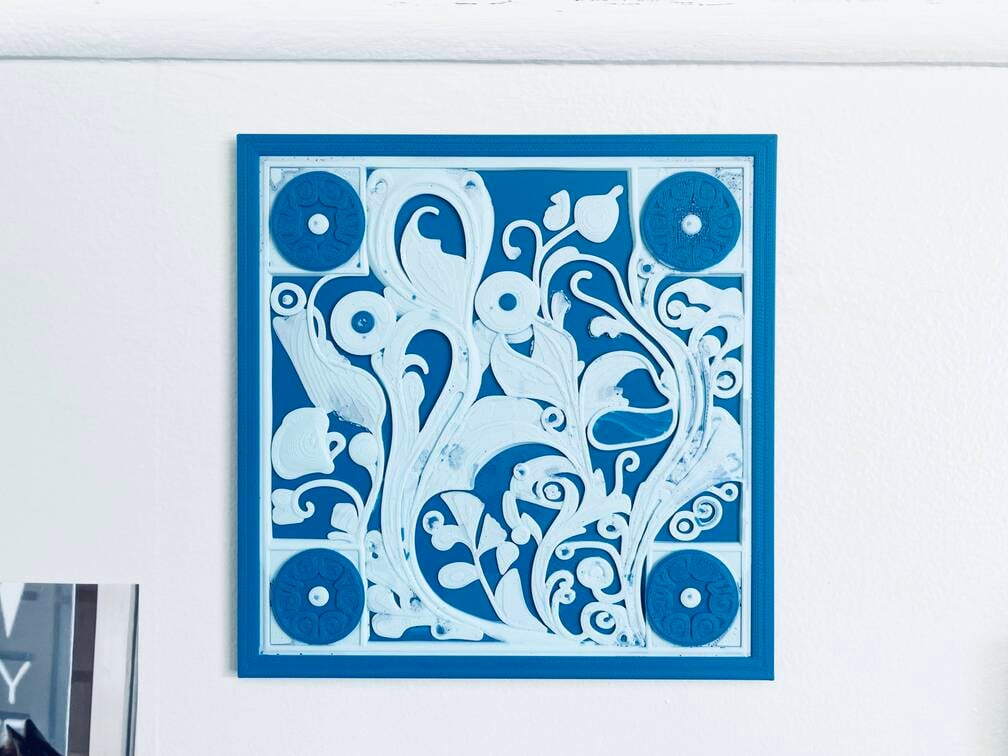 Royal Blue Scrollwork