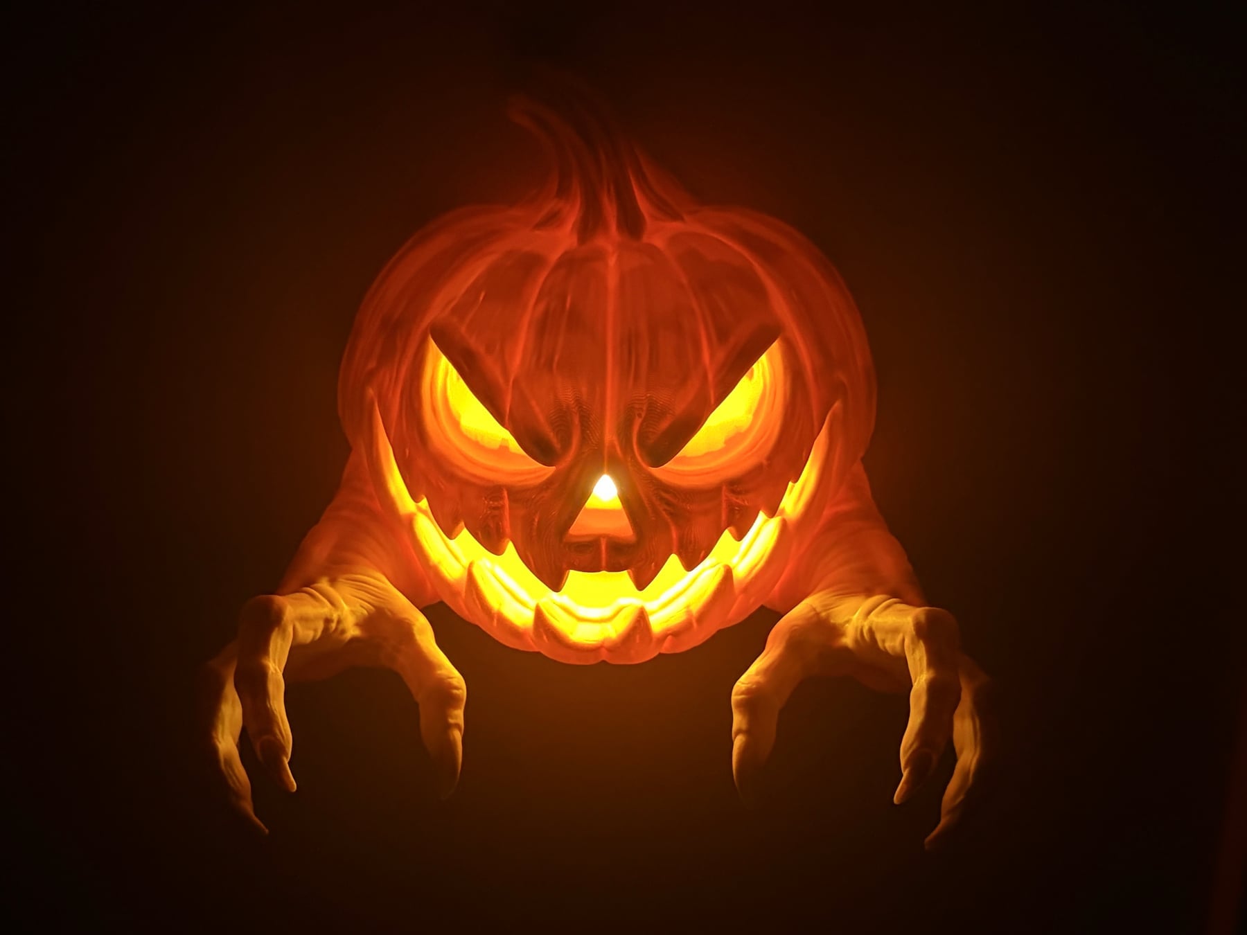 Jack O Lantern Pumpkin Wall Lamp