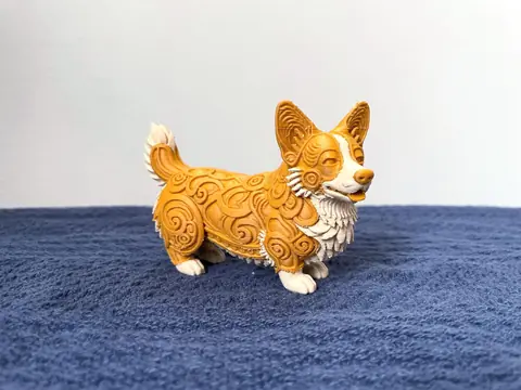 Filigree Corgi Figurine